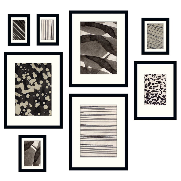Eurographics Specular Reflection Bilderrahmen-Set, Glas/Holz, Schwarz, Verschiedenen Grössen, 8