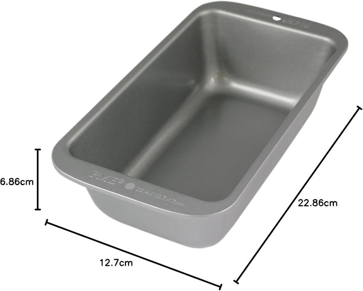 PME CSB102 Antihaftbeschichtete Kastenform aus Karbonstahl 229 x 127 x 70 mm, Edelstahl, Silver 27.3
