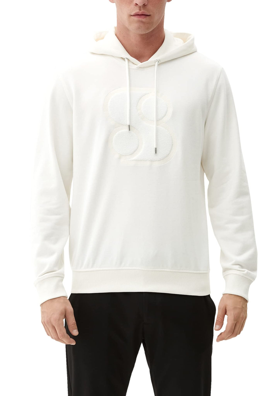 s.Oliver Herren Sweatshirt Langarm S Weiss, S Weiss