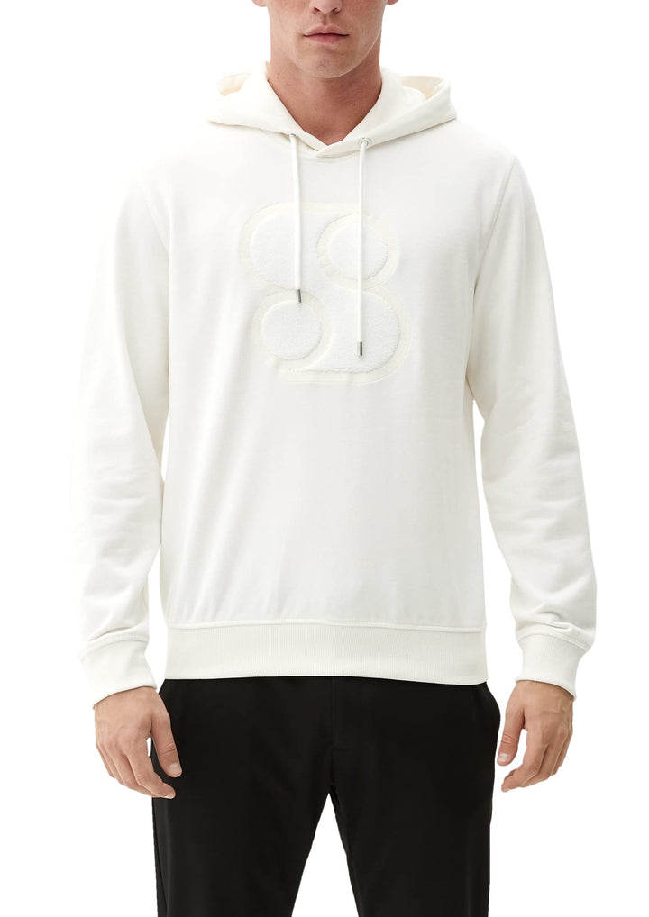 s.Oliver Herren Sweatshirt Langarm S Weiss, S Weiss