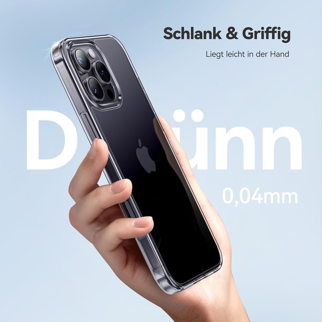 CASEKOO 2025 Neu Crystal Clear Speziell für iPhone 16 Pro Max Hülle [Nie Vergilbung] [Unzerstörbarer