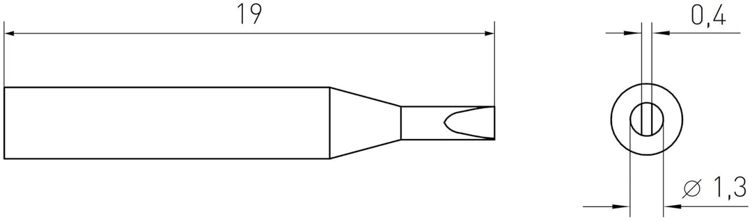Weller T0054460399 Lötspitze für WMRP, 1,3 x 0,4 mm
