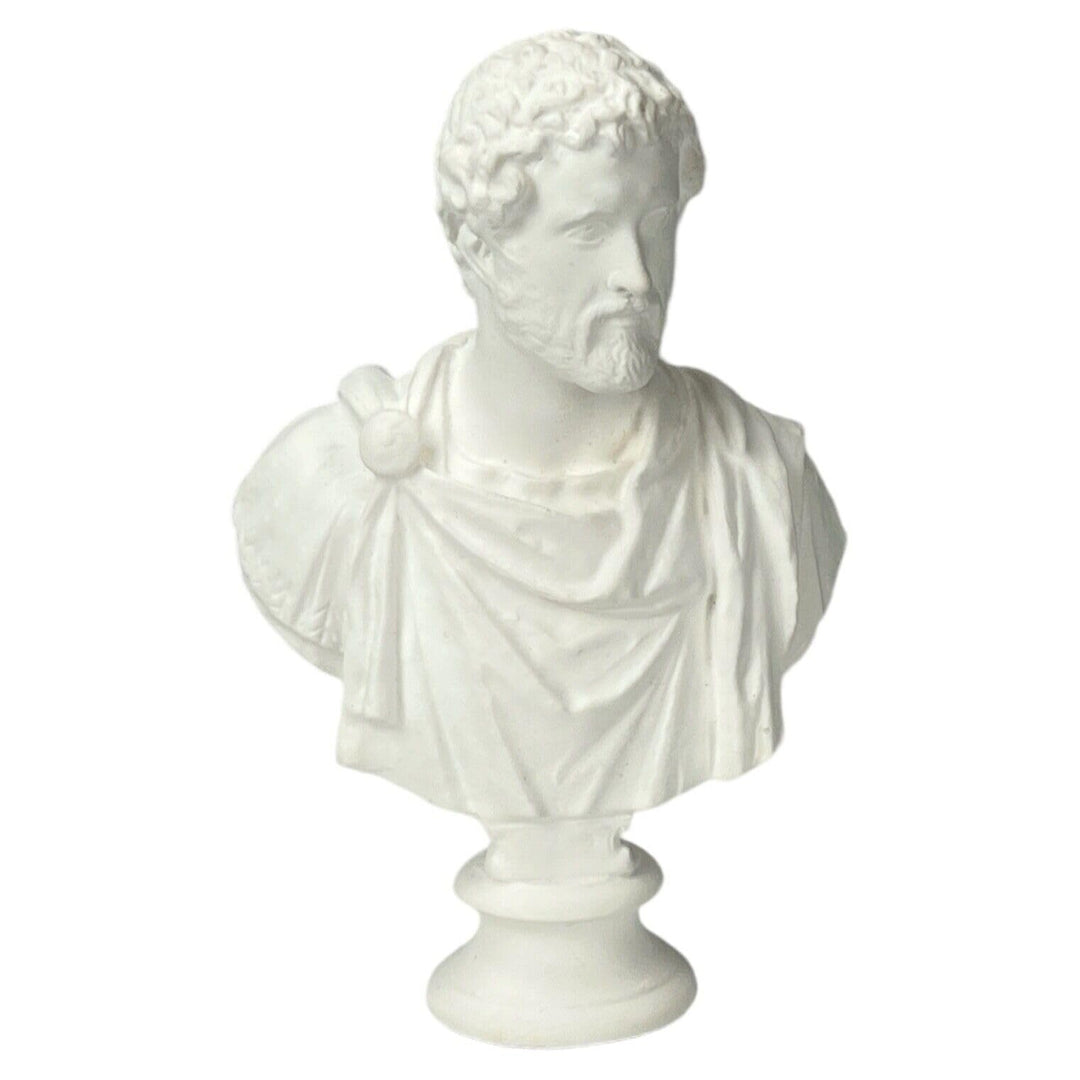 Antoninus Pius Römischer Kaiser Büste Kopf Alabaster Marmor Harter GipsStatue Skulptur Museum Kopie
