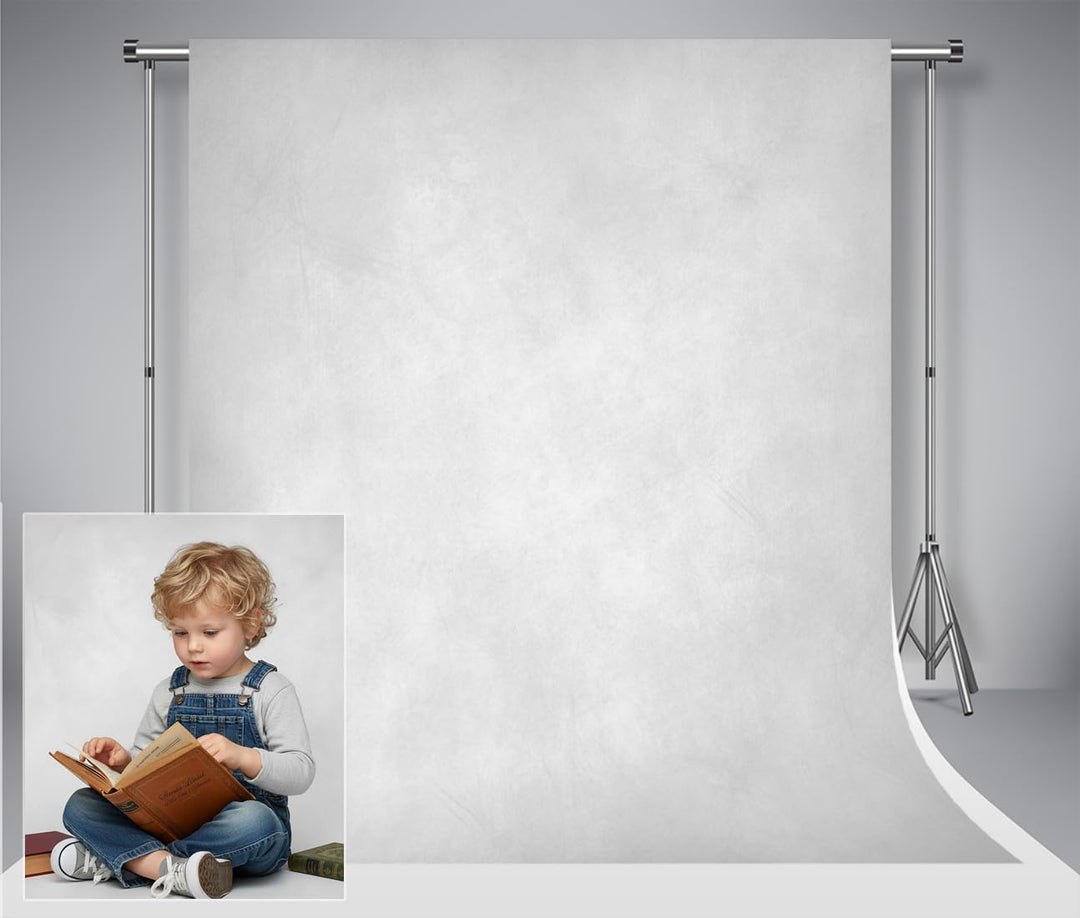 Kate Hintergrund 1,5x2,2m Silbergrau Hintergrund Weissgrau Fotografie Hintergrund Porträt Fotografie