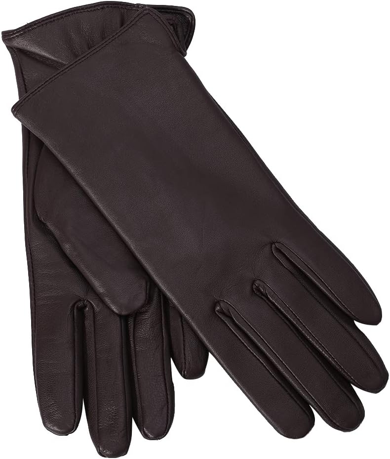 MGGM collection Damen Lederhandschuhe Kaschmir gefüttert S Braun(Thouchscreen), S Braun(Thouchscreen