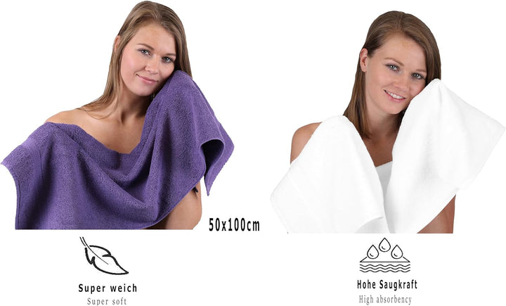 Betz 10-TLG. Handtuch-Set Premium 100% Baumwolle 2 Duschtücher 4 Handtücher 2 Gästetücher 2 Waschhan