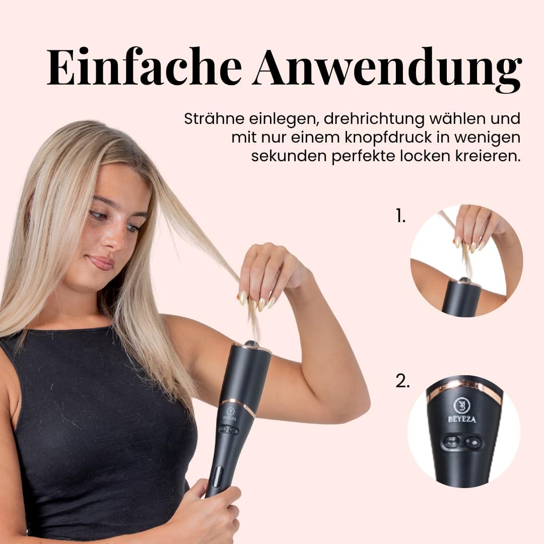 Automatischer Lockenstab 5-in-1, Keramisch Ionisch, 2 Lockenrichtungen, 6 Temperaturstufen, Alle Haa
