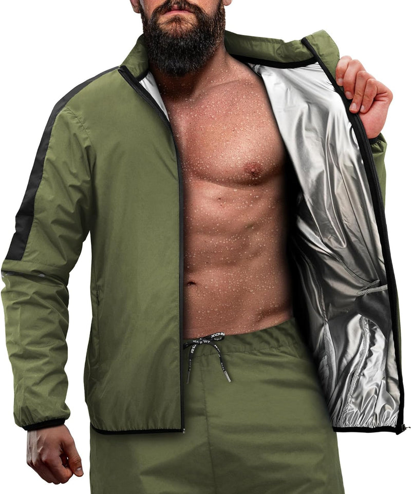 RDX Schwitzanzug Zum Abnehmen, Saunaanzug REACH OEKO TEX 100 ZERTIFIZIERT, Sauna Suit Fitnessanzug S