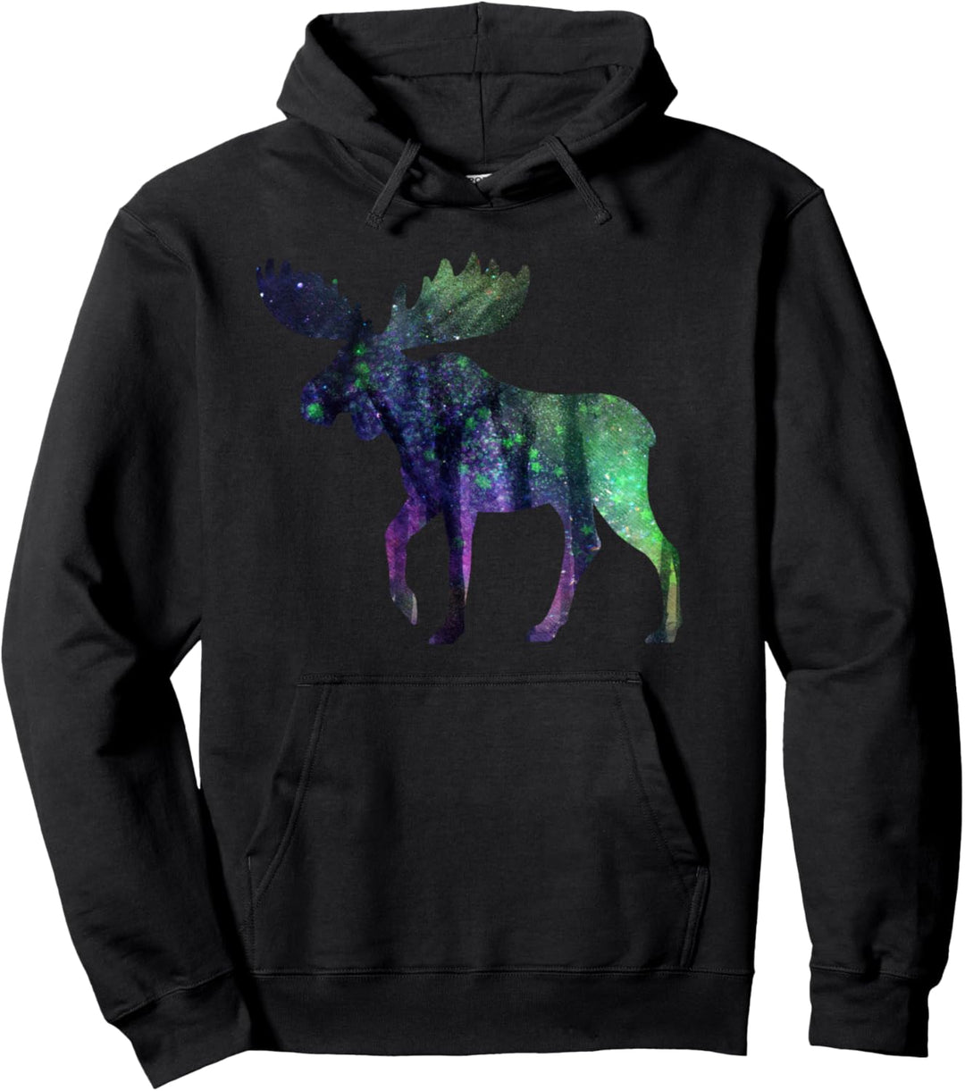 Elch Herzschlag Rentier Hirsch Geweih Scandinavia Pullover Hoodie
