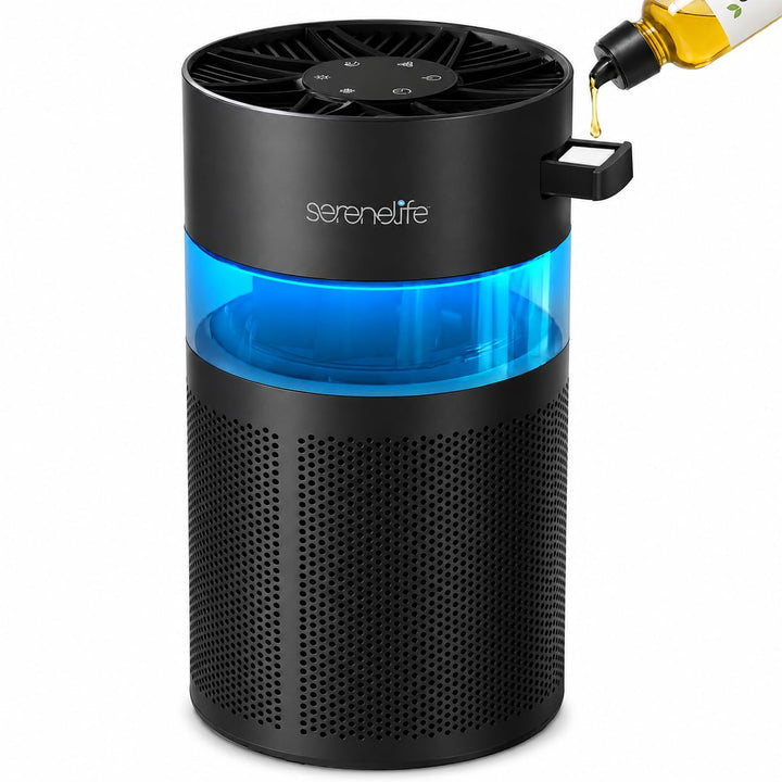 SereneLife Luftreiniger- HEPA 13 Filter für Zuhause, Luftfilter Allergiker mit Aromatherapy- gegen 9