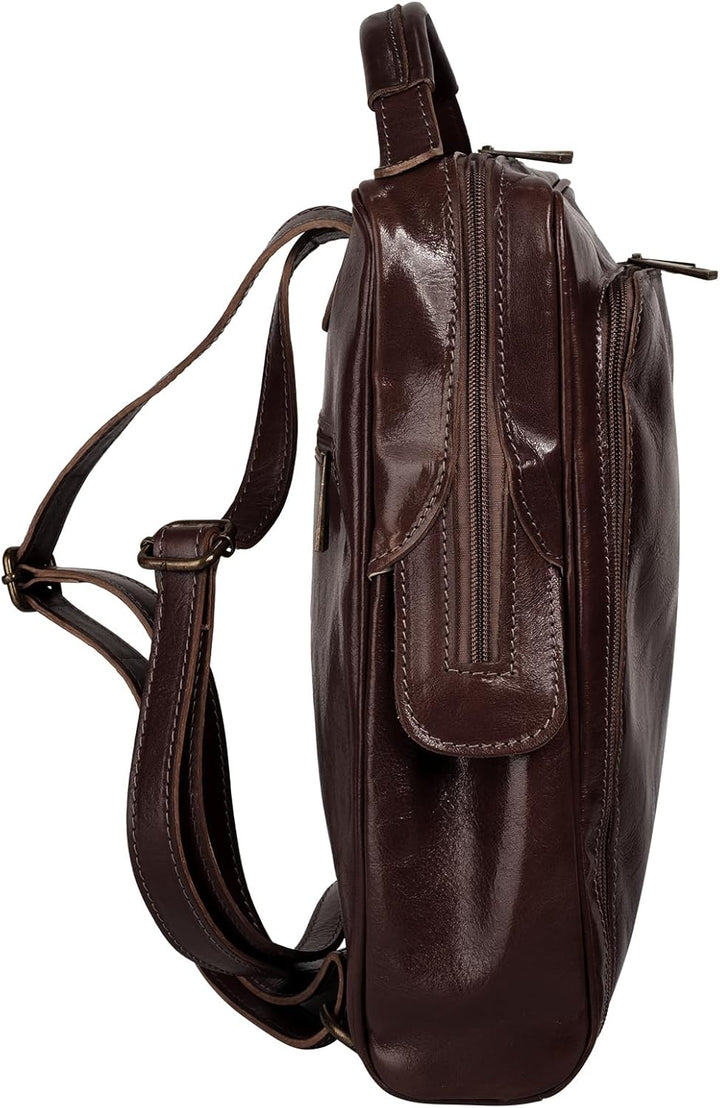 piké Rucksack Echt Leder braun Damen - 016046