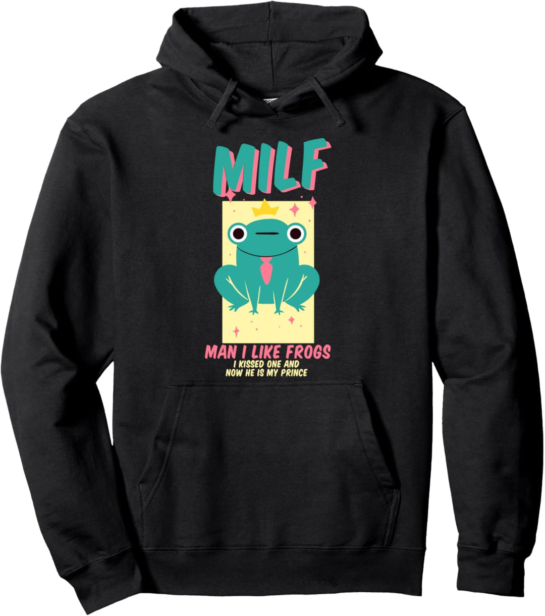 Süsses Mann Ich mag Frösche Spruch Valentinstag MILF Pullover Hoodie