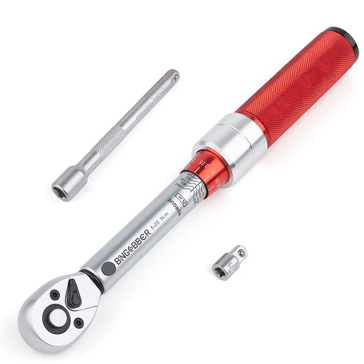 Drehmomentschlüssel 1/4”,5-25NM Drehmomentschlüssel Fahrrad &amp; Motordad Auto Set,±3% Fehlergenauigke