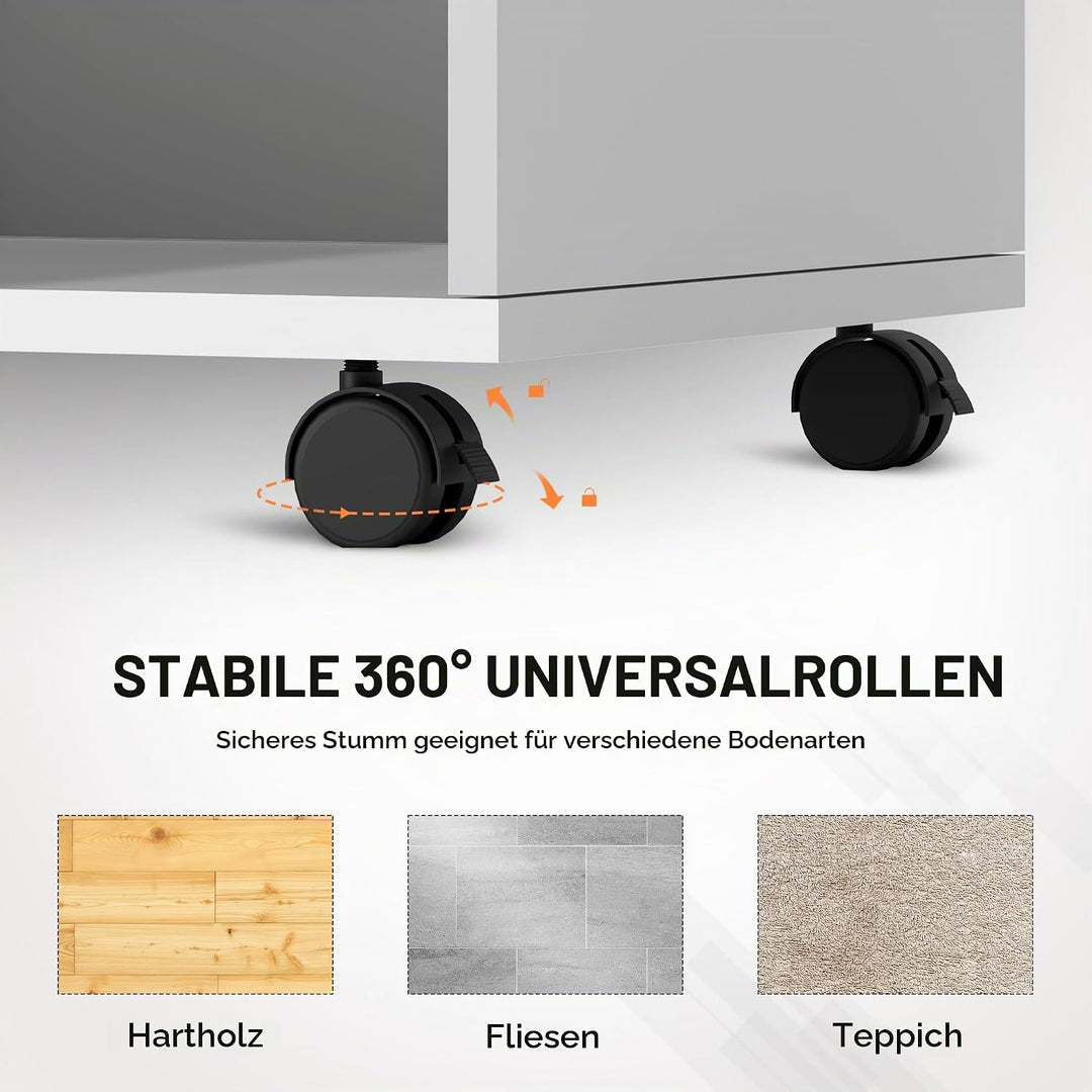 soges Betttisch Laptoptisch Sofatisch aus Holzwerkstoffen hochverstellbar mit drehbar Tischplatte ge