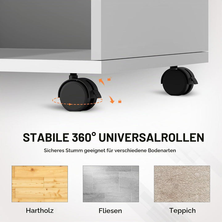 soges Betttisch Laptoptisch Sofatisch aus Holzwerkstoffen hochverstellbar mit drehbar Tischplatte ge