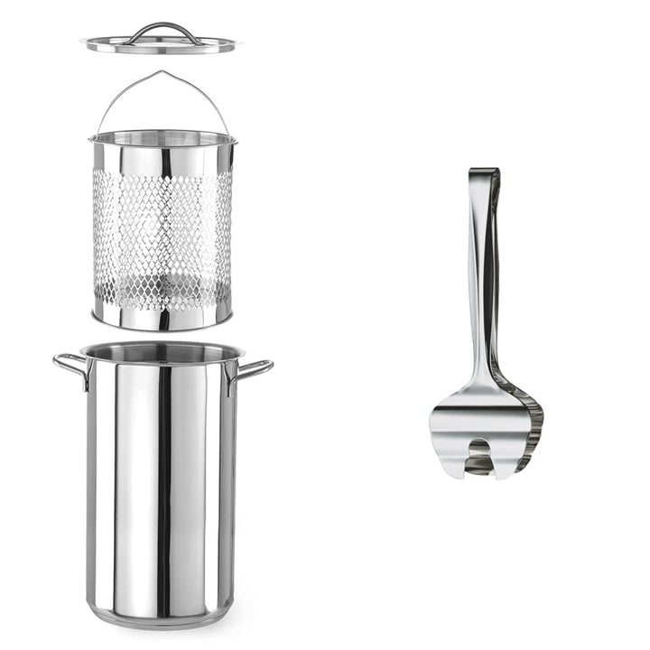 HENDI Spargeltopf Set XL, geeignet für alle Herdarten, 5,5L, ø160x(H)280mm, Edelstahl 18/0 & WMF Spa