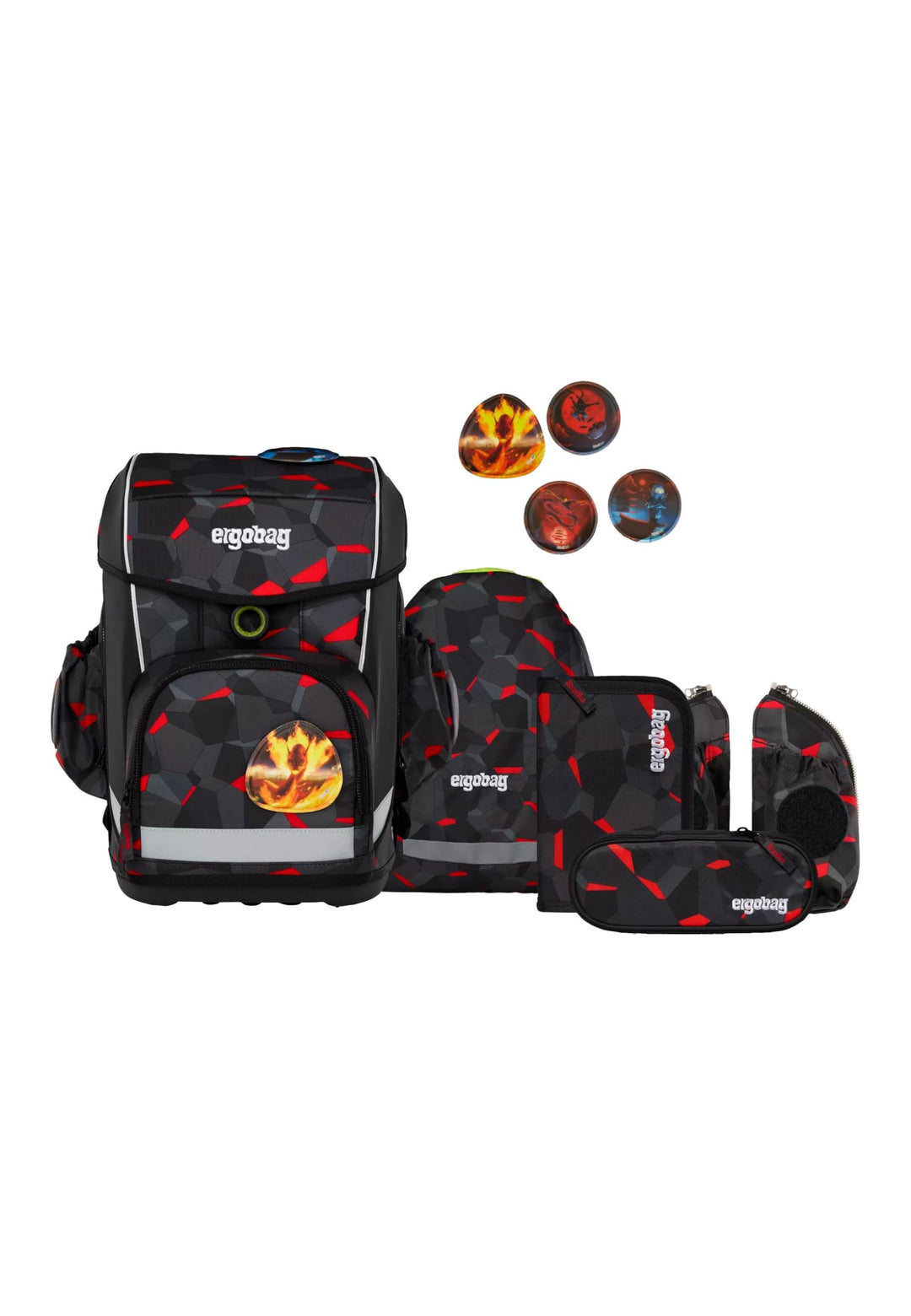 ergobag cubo Light Set ergonomischer Schulanzen, extra leicht, Set 6-teilig, 780 g Einheitsgrösse Ta