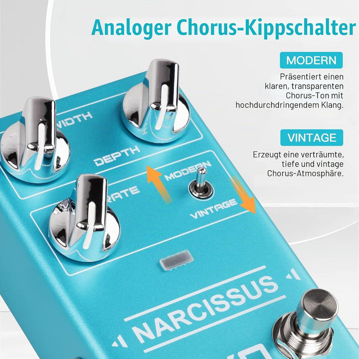 JOYO Chorus-Pedal, mehrere Chorus-Effekte, halbanaloger Schaltkreis von surrealem tiefen Ton bis hef