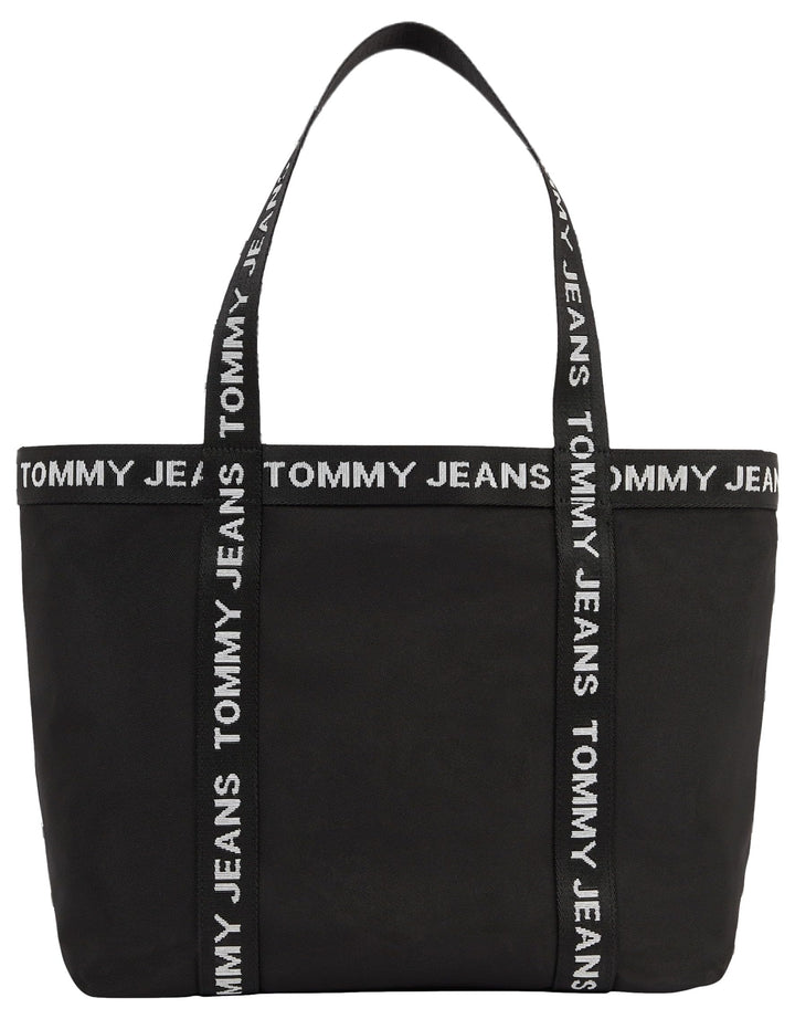 Tommy Jeans Damen Tote Bag Tasche Essentials Mittelgross, Schwarz (Black), Onesize