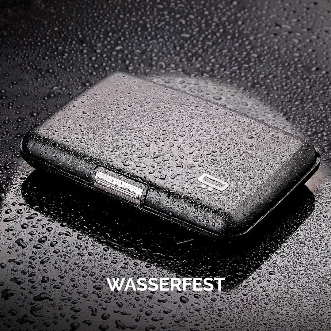 ÖGON -DESIGNS- Aluminium Kartenetui, RFID-Schutz vor Betrug und Entmagnetisierung, Kompakte Geldbörs