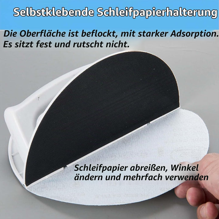 Semi-Circular Angle Sanding Sandpaper Tool, FORMVERSITY Selbstklebendes Schleifpapier Schleifwerkzeu