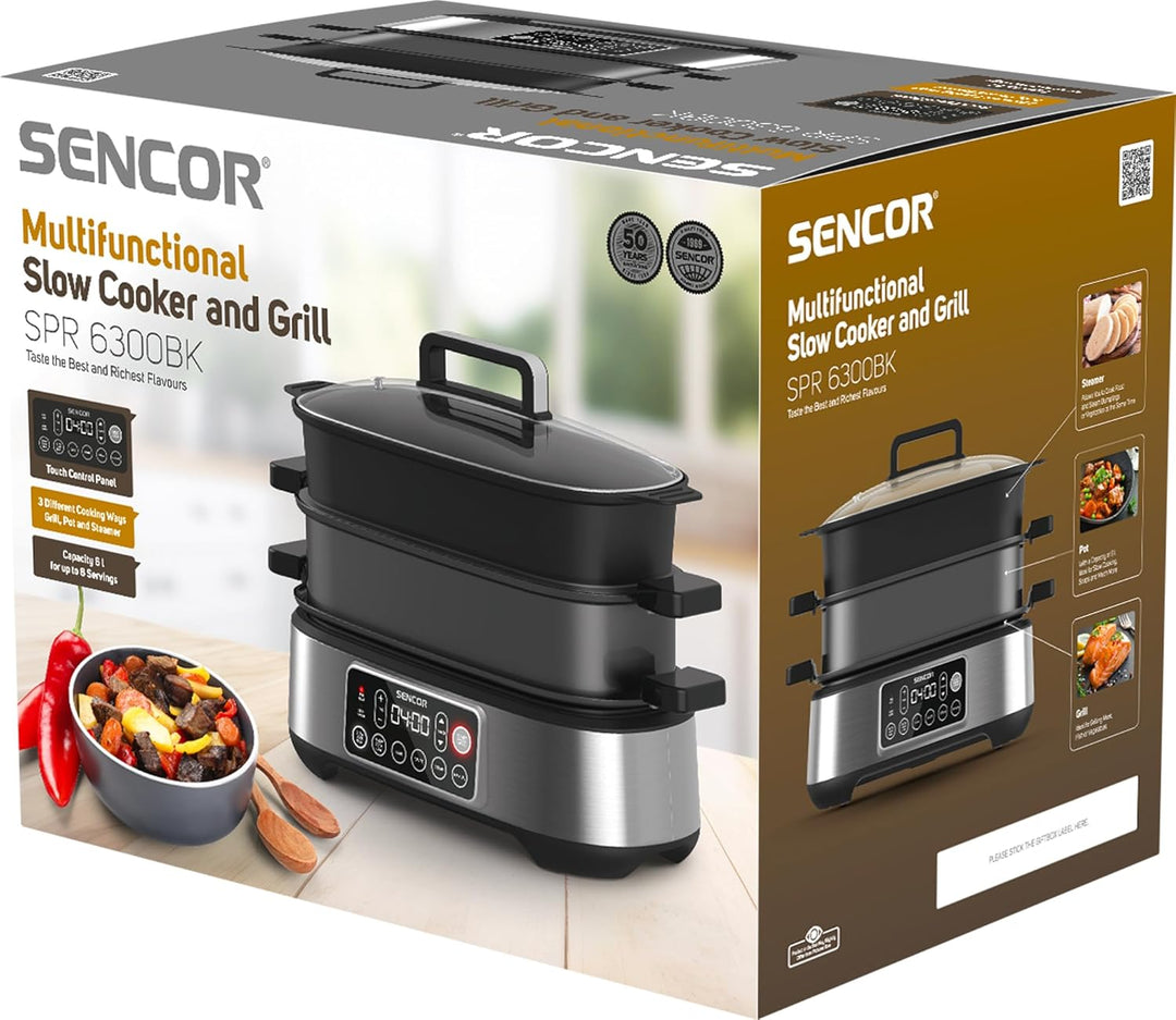 Multifunktions-Slowcooker und Grill SPR 6300BK SENCOR