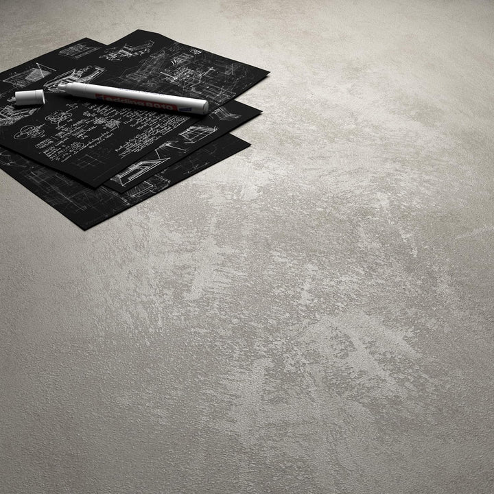 MOBILI FIVER, Riccardo Nachttisch, Grauer Beton, Made In Italy, Grauer Beton