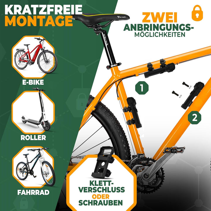 MIVELO Fahrradschloss Faltschloss hohe Sicherheit 85cm lang I Fahrrad Schloss Zahlenschloss inkl. Ha