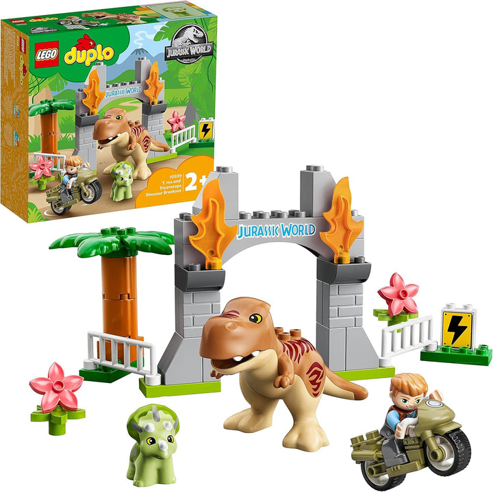 LEGO 10939 DUPLO Jurassic World Ausbruch des T. rex und Triceratops Single, Single
