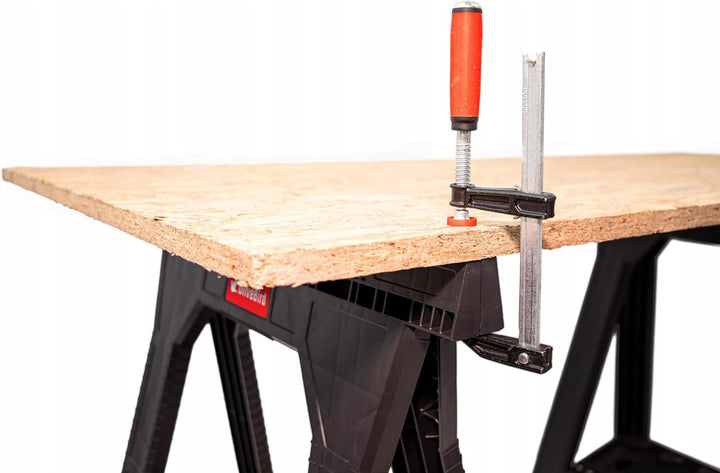 OliveBird Arbeitsbock Set, klappbarer Unterstellbock mit Sägebock-Funktion und Werkzeug-Ablage, bela