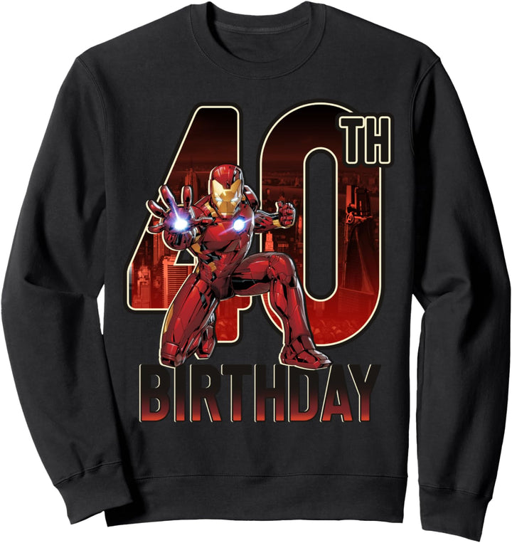 Marvel Iron Man 40th Birthday Action Pose Sweatshirt