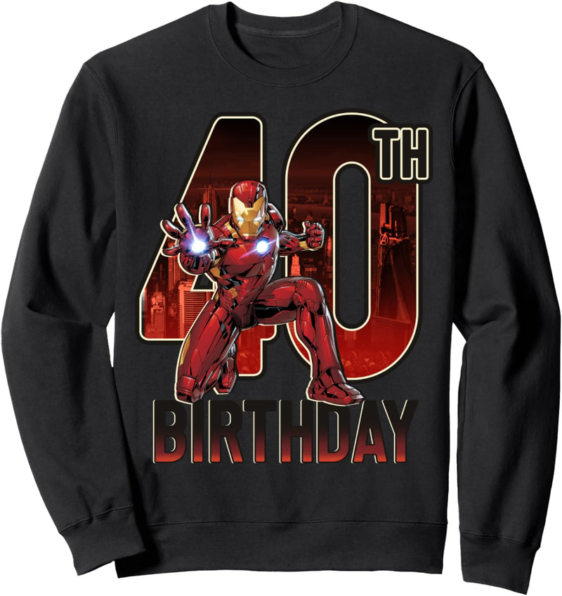Marvel Iron Man 40th Birthday Action Pose Sweatshirt