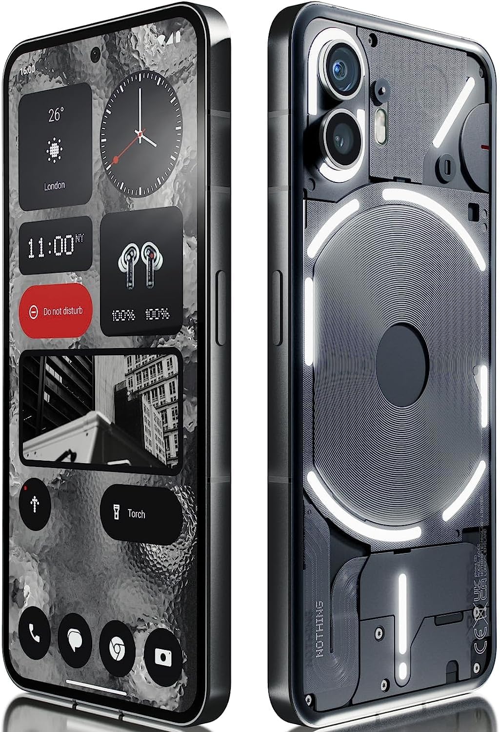 Nothing Phone (2) – 512 GB + 12 GB RAM, Glyph Interface, Nothing OS 2.0, 50-MP-Dual-Kamera, OIS, 6,7