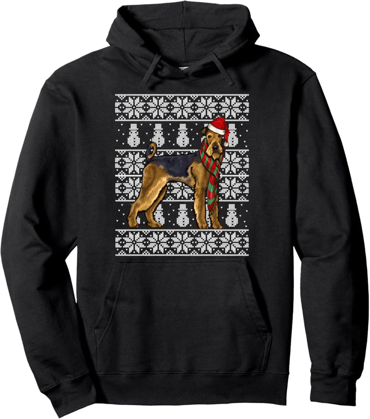 Weihnachtsmütze Airedale Terrier Ugly Christmas Pullover Hoodie
