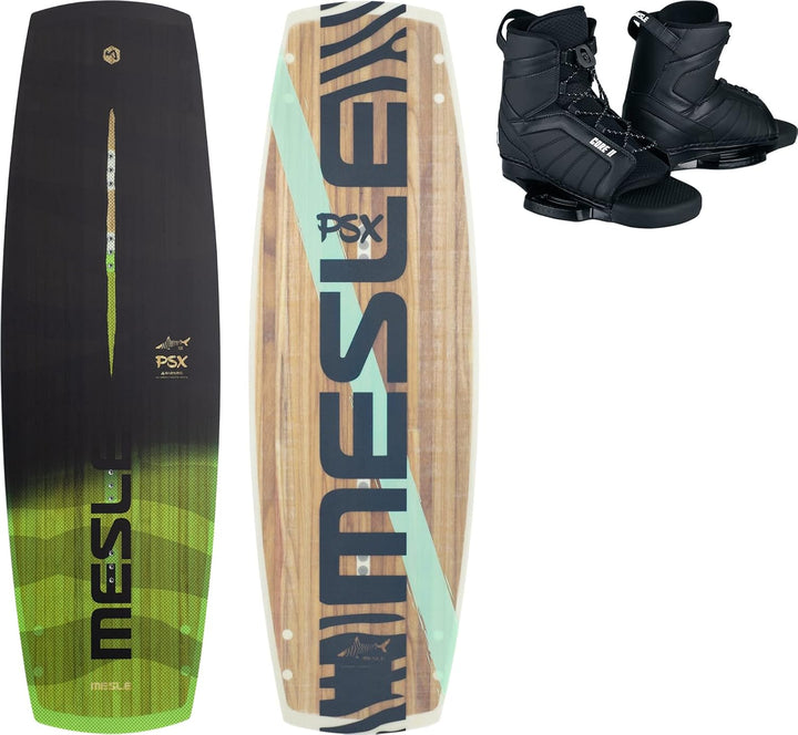 Mesle Wakeboard Paket II PSX mit Core Bindung, Seilbahn Pro Flex Board für Obstacle 135.0 Zentimeter