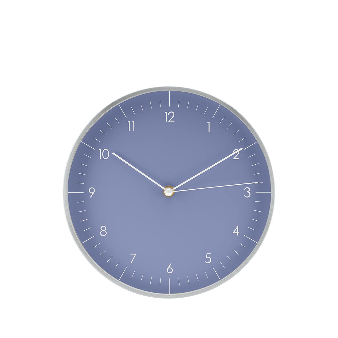 LUUK LIFESTYLE Moderne Quarz Wanduhr, Geräuschlos, 24,8cm, Hellblau &amp; Gold | geräuschlos, mit Sekund