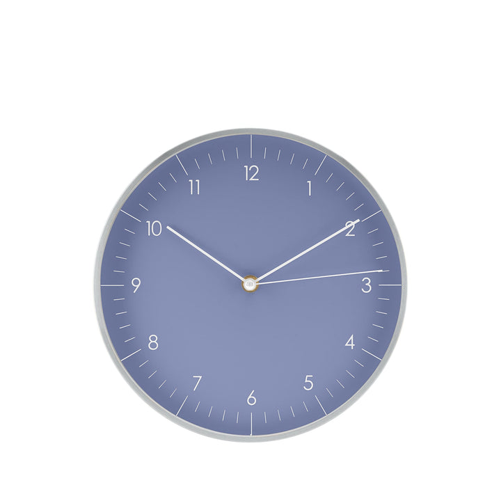 LUUK LIFESTYLE Moderne Quarz Wanduhr, Geräuschlos, 24,8cm, Hellblau &amp; Gold | geräuschlos, mit Sekund