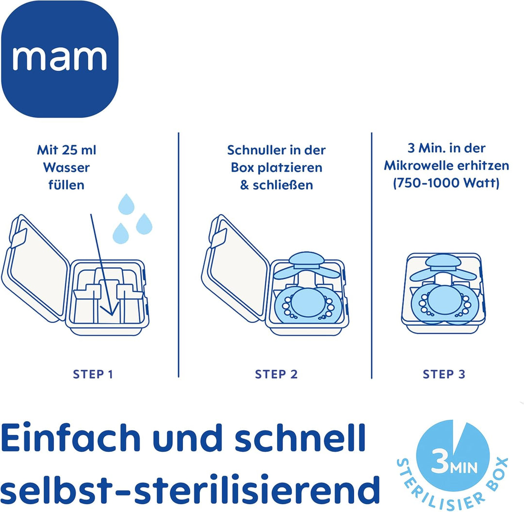 MAM Supreme Schnuller im 2er-Set, Baby Schnuller für eine gesunde Zahn- und Kieferentwicklung, beugt