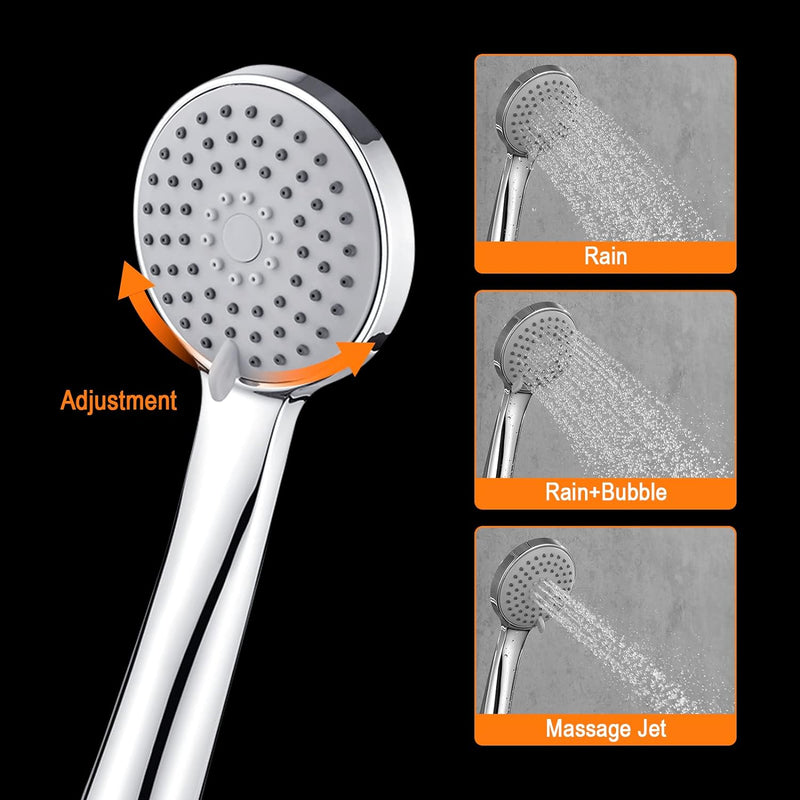 Ibergrif M17059 Duschsäule System mit Wasserhahn, Duschstange Kit, Messing Brause Mischbatterie Set