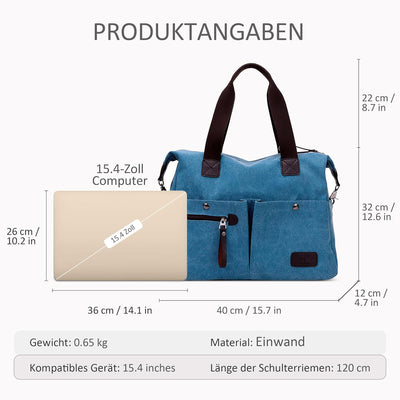 DIRRONA Mode Damen Canvas Handtasche Canvas Schultertasche Beiläufig Hobo Tasche Schule Einkaufen Mu