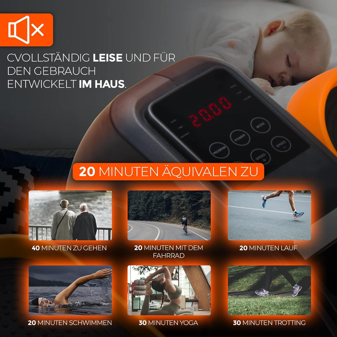 Bonplus BP | Mini Heimtrainer | Bidirektionaler | Mini-Ellipsentrainer | Fernbedienung | Geschwindig