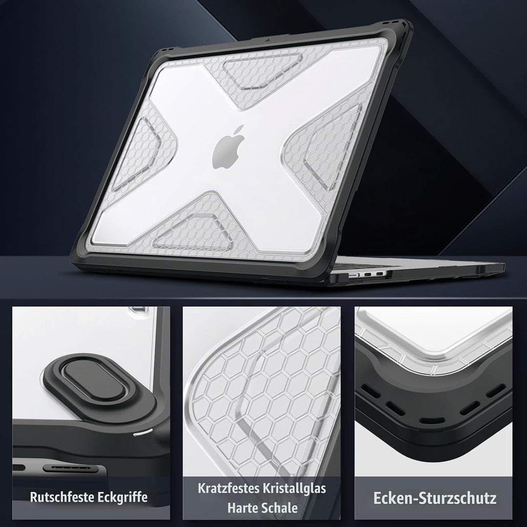 Fintie Hülle Kompatibel mit MacBook Air 15 M2 Chip (2023 Freisetzung) A2941, Ganzkörper-Rugged Hybri