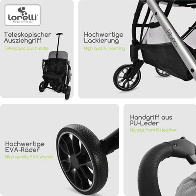 Lorelli Kinderwagen Ribera, Reisebuggy, Baby Buggy klein zusammenklappbar, Sehr leicht -Nur 7,3 kg,