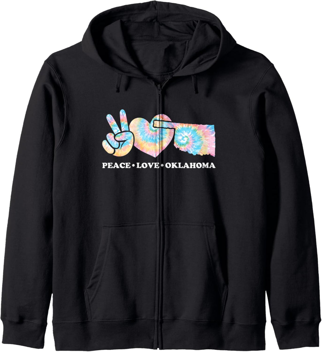 Peace Love Oklahoma Kapuzenjacke