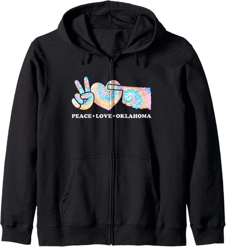 Peace Love Oklahoma Kapuzenjacke