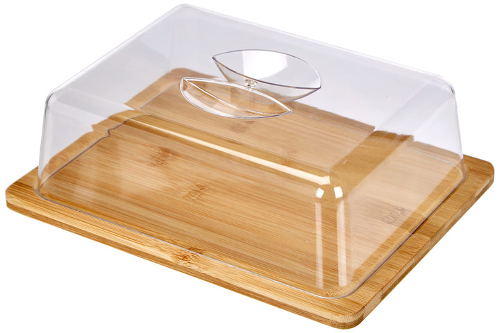 Cook Concept KA4327 - Bandeja para queso con campana (madera de bambú), color beige y gris