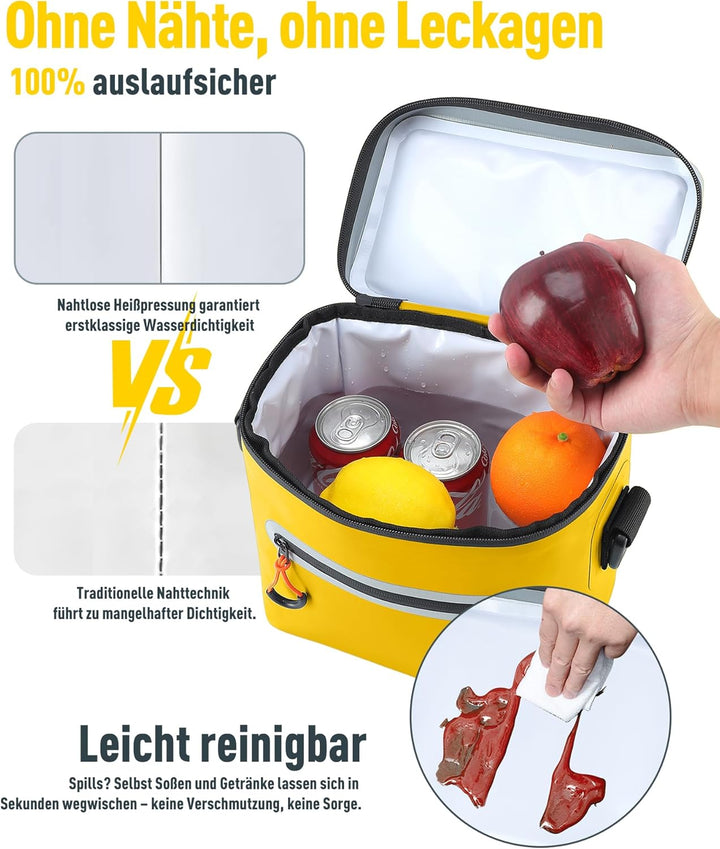 Kühltasche 7/14/24L - Isoliert & Wasserdicht | Tragbare Mini-Kühltasche mit Thermo-Iso-Schicht | Lei