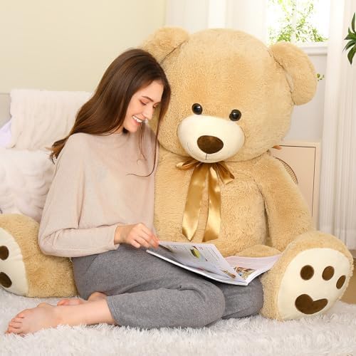 MorisMos 150cm riesen Teddy XXXL, weich gross teddybär XXL,süss kuschelbär plüschbär als Geschenk fü