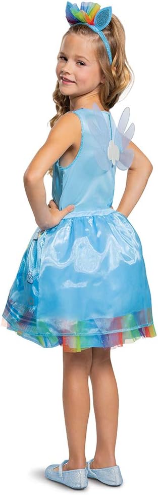 Disguise Rainbow Dash Klassisches Mädchenkostüm Mediano (7-8) Blau und Regenbogen, Mediano (7-8) Bla