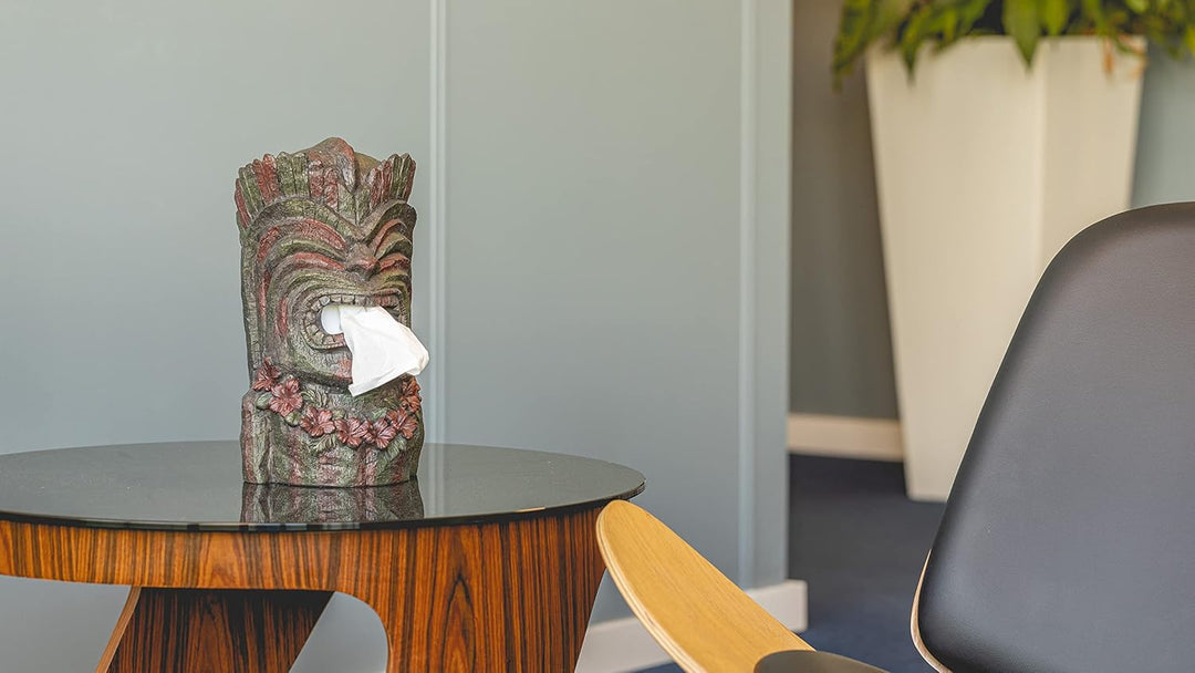Rotary Hero Tiki Taschentuchbox Taschentuchspender Kosmetiktücherbox - Für Küche Badezimmer Schlafzi